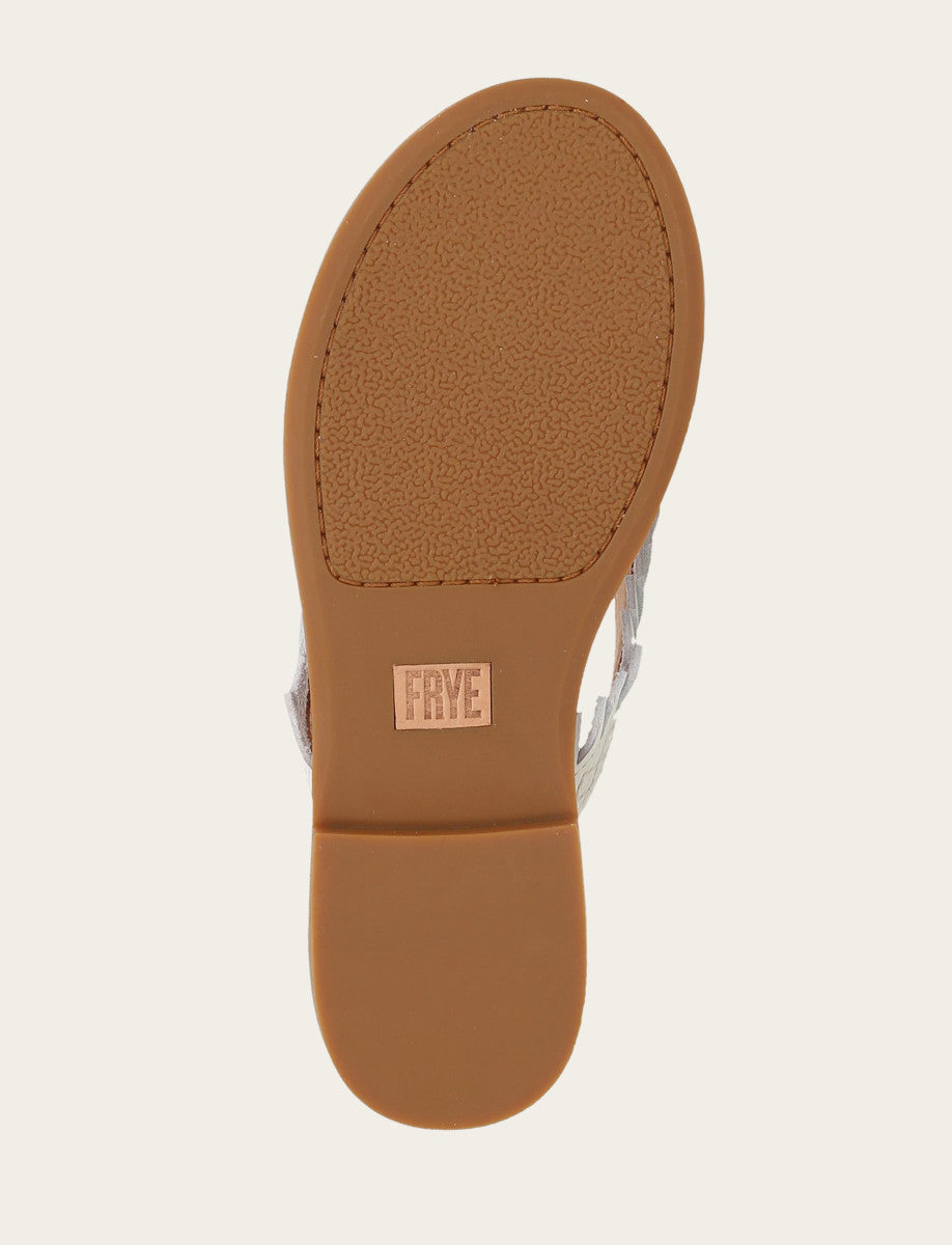 Women's White Ava Fringe Sandals