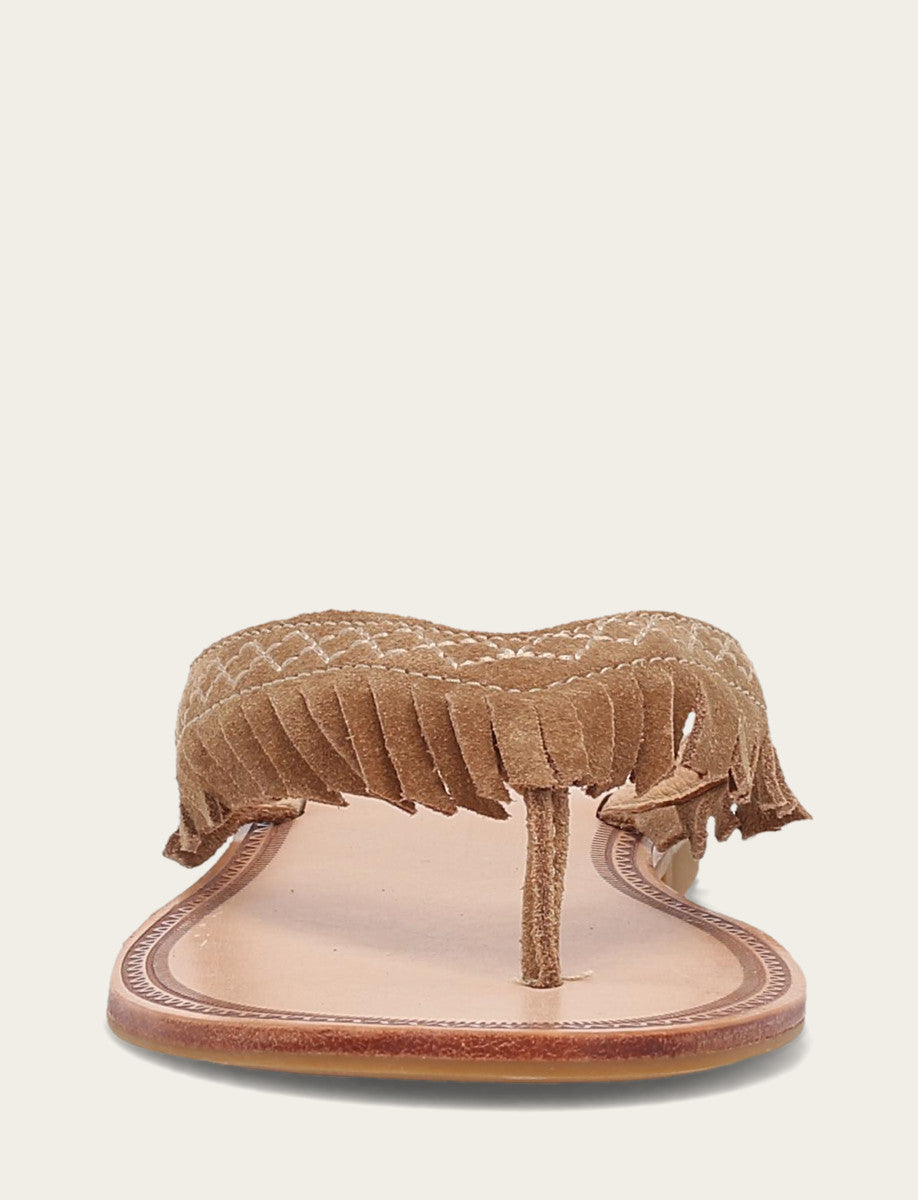 Women's Almond Ava Fringe Sandals