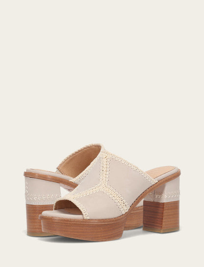 Women's Ivory Pipa Crochet Platform Sandals