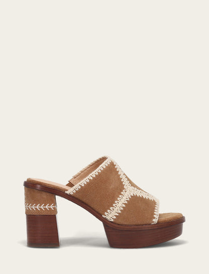 Women's Almond Pipa Crochet Platform Sandals