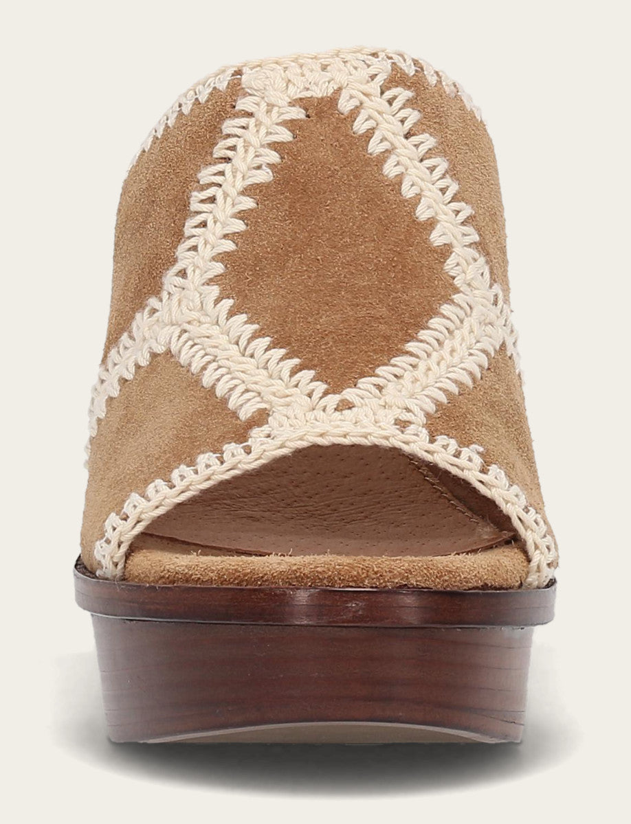 Women's Almond Pipa Crochet Platform Sandals