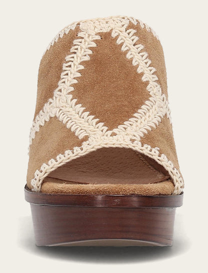 Women's Almond Pipa Crochet Platform Sandals