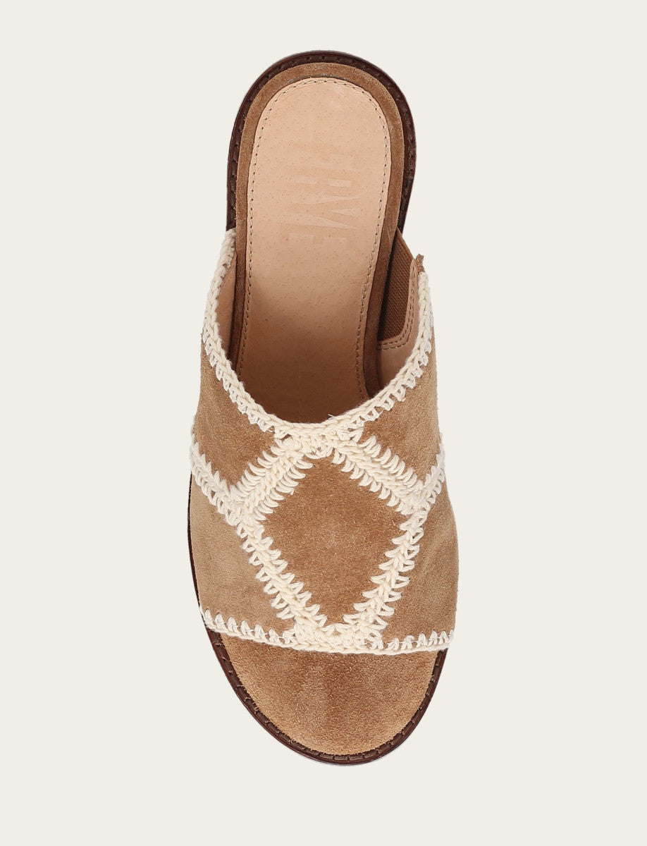 Women's Almond Pipa Crochet Platform Sandals