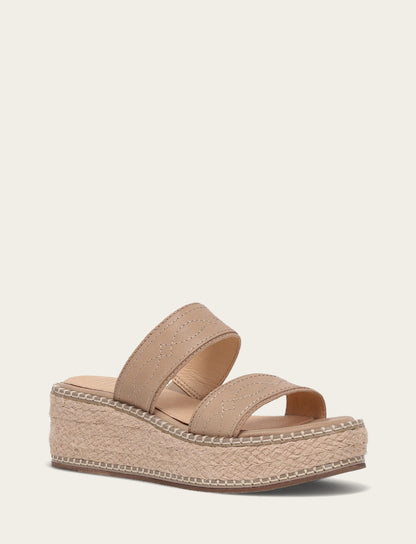 Women's Clay Joy Woodstock 2 Band Platform Slide Sandals