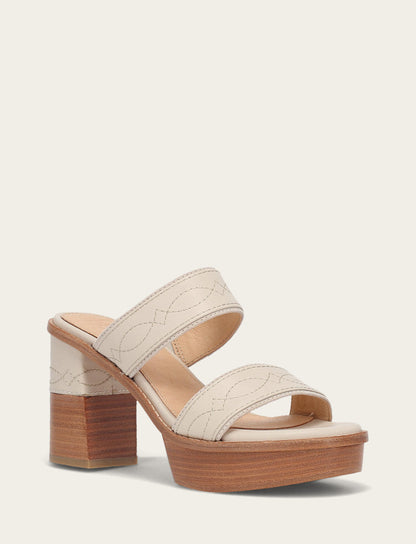 Women's Ivory Pipa Woodstock 2 Band Platform Sandals