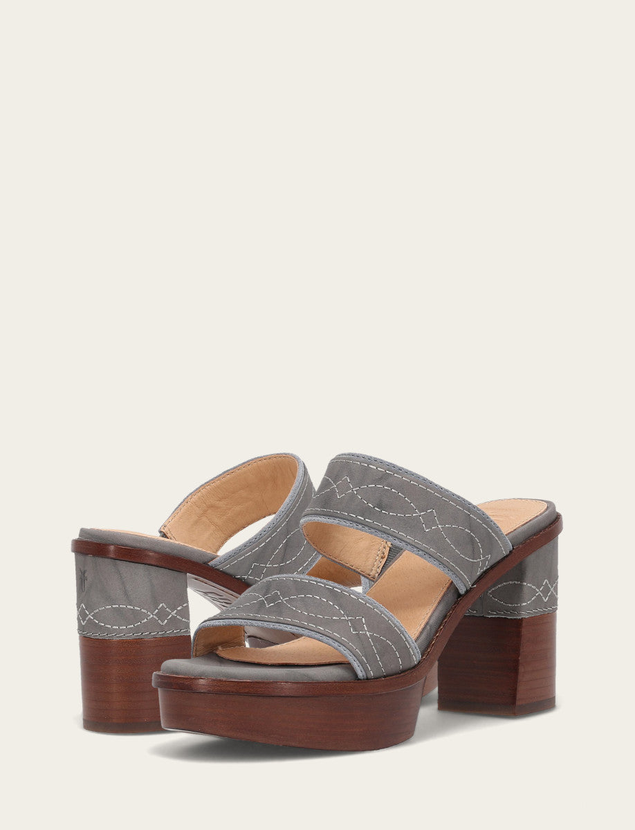 Women's Grey Sky Pipa Woodstock 2 Band Platform Sandals