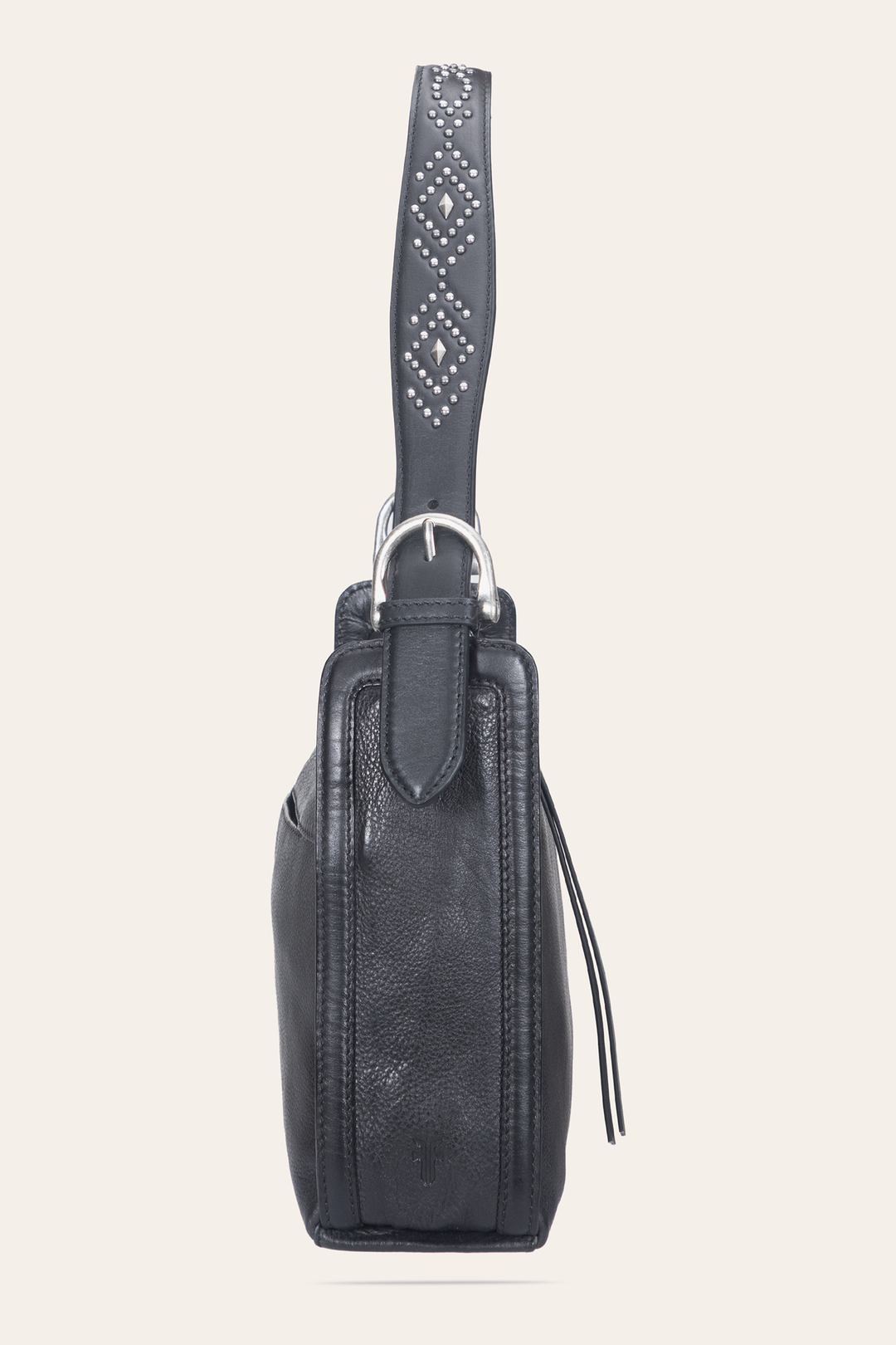 Women's Black Carla Studded Shoulder Bag