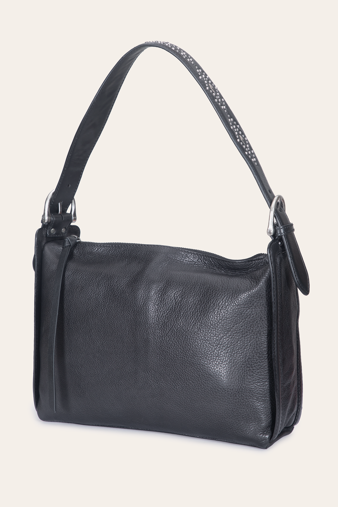 Women's Black Carla Studded Shoulder Bag
