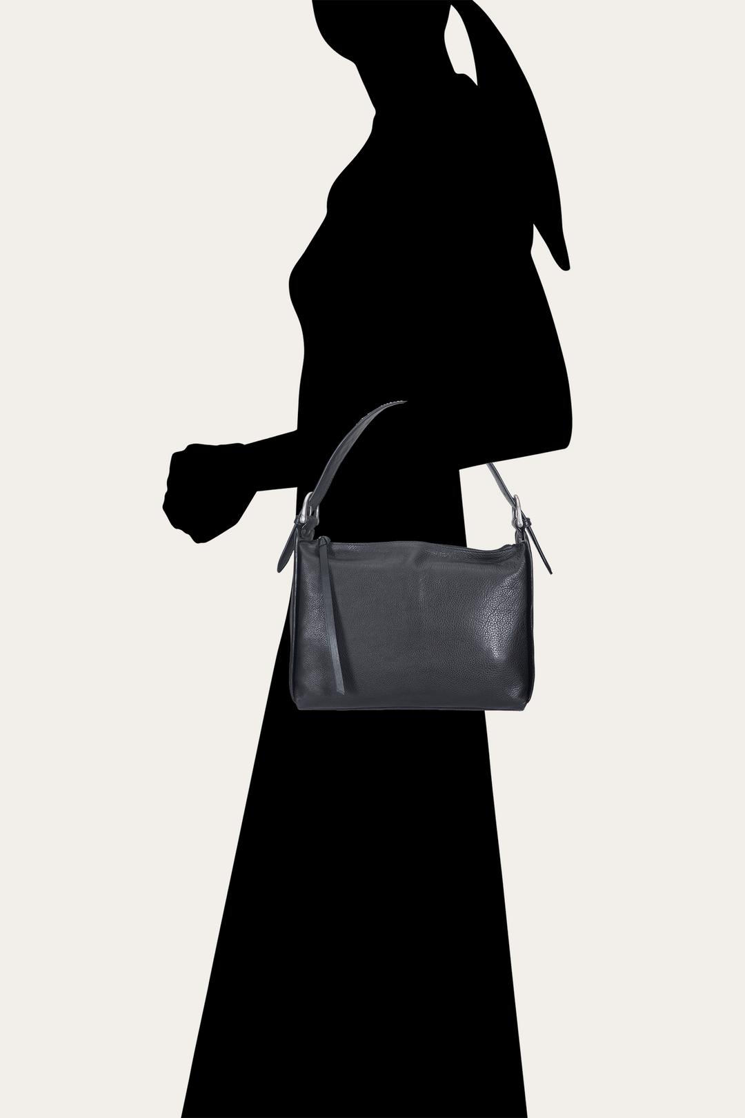 Women's Black Carla Studded Shoulder Bag