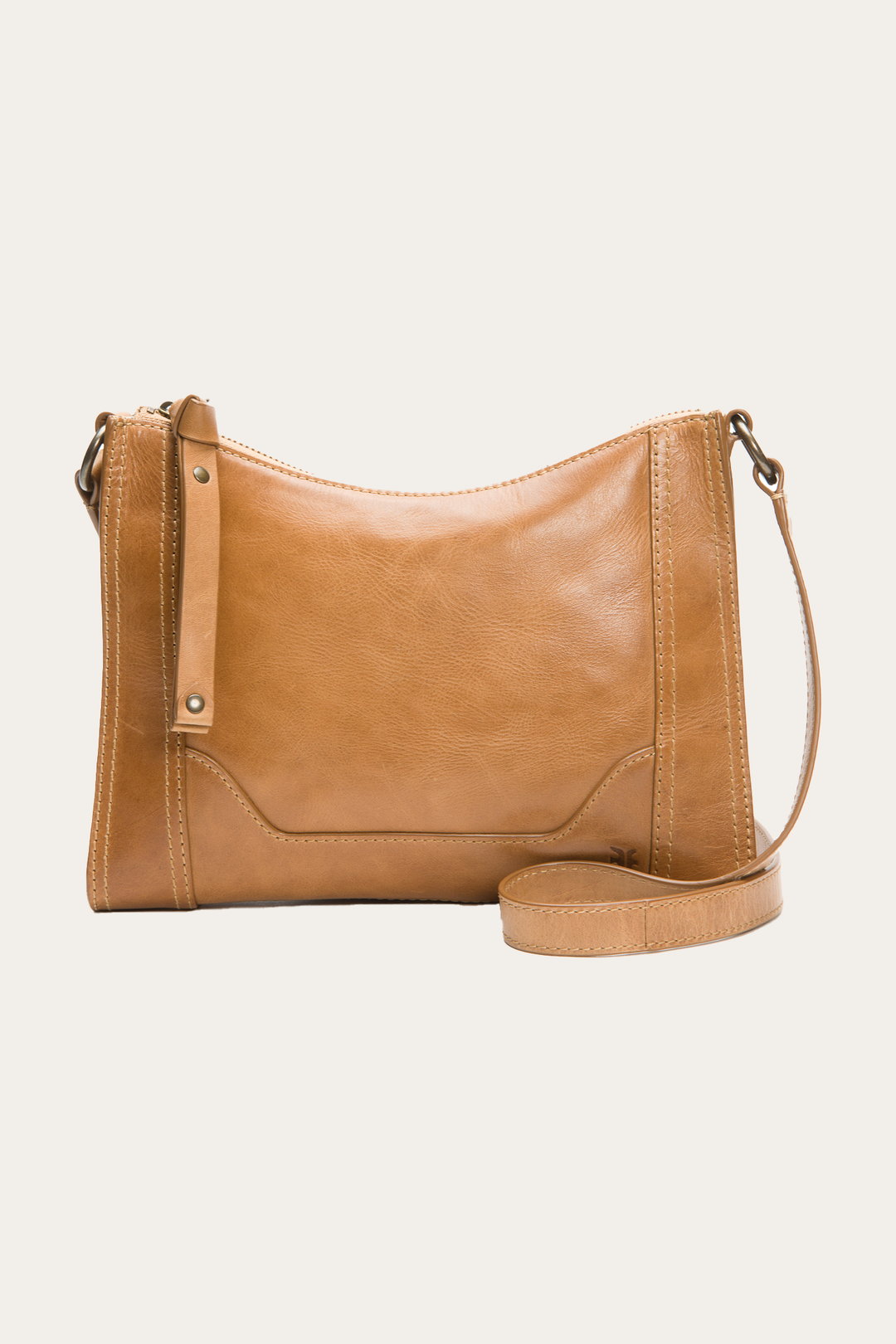 Melissa Zip Crossbody in Beige