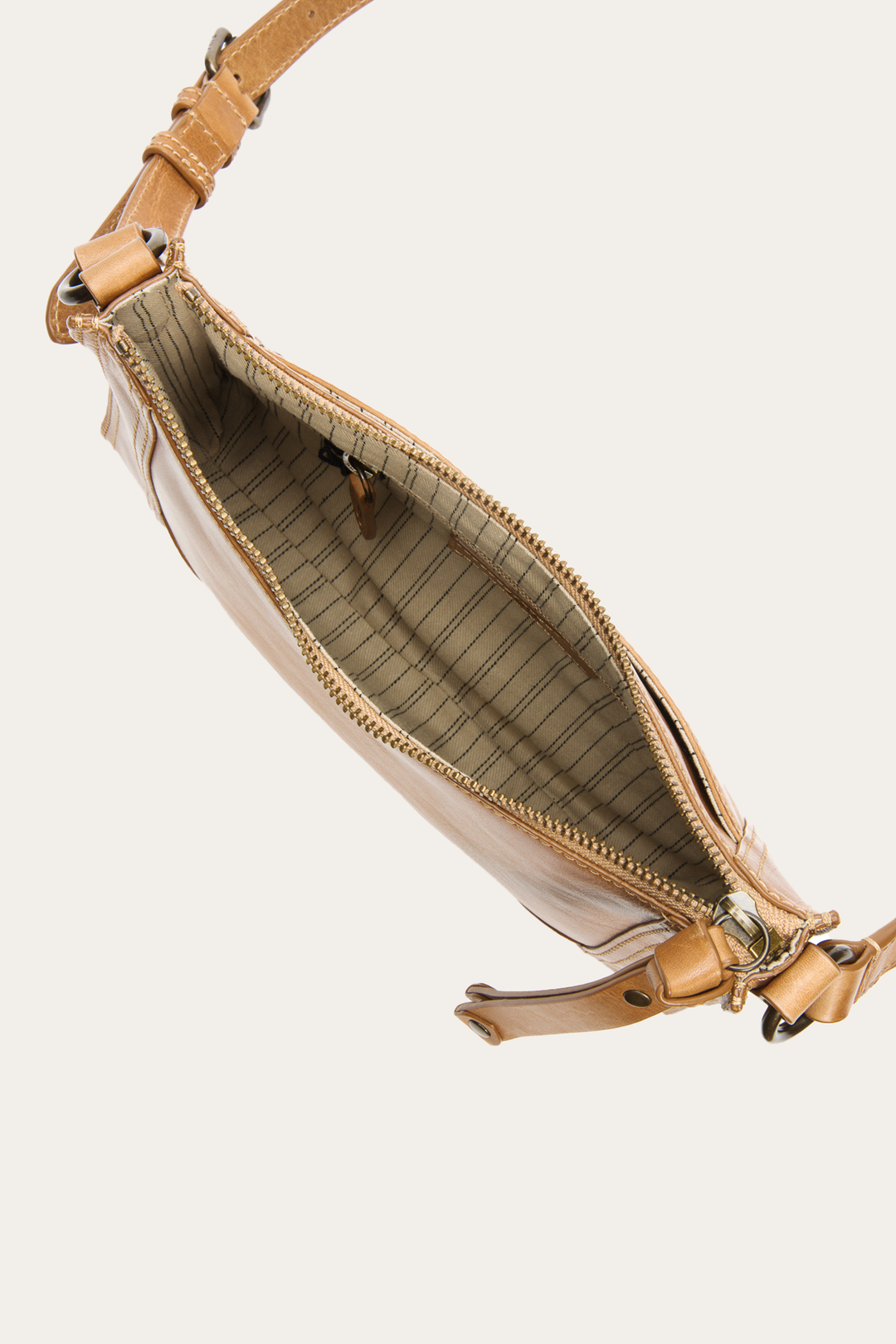 Melissa Zip Crossbody in Beige