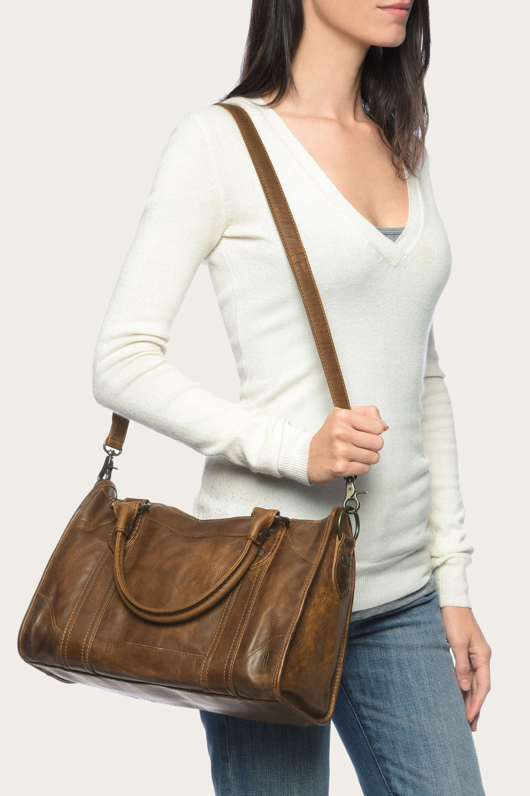 Melissa Cognac Satchel