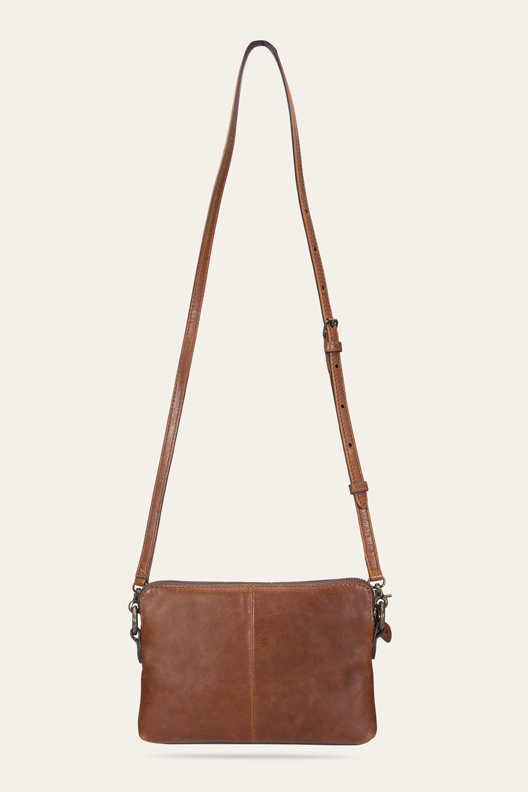 Melissa Cognac Crossbody Wristlet