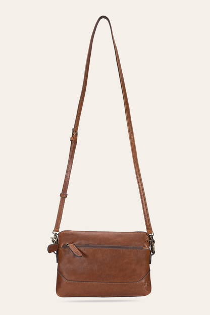 Melissa Cognac Crossbody Wristlet
