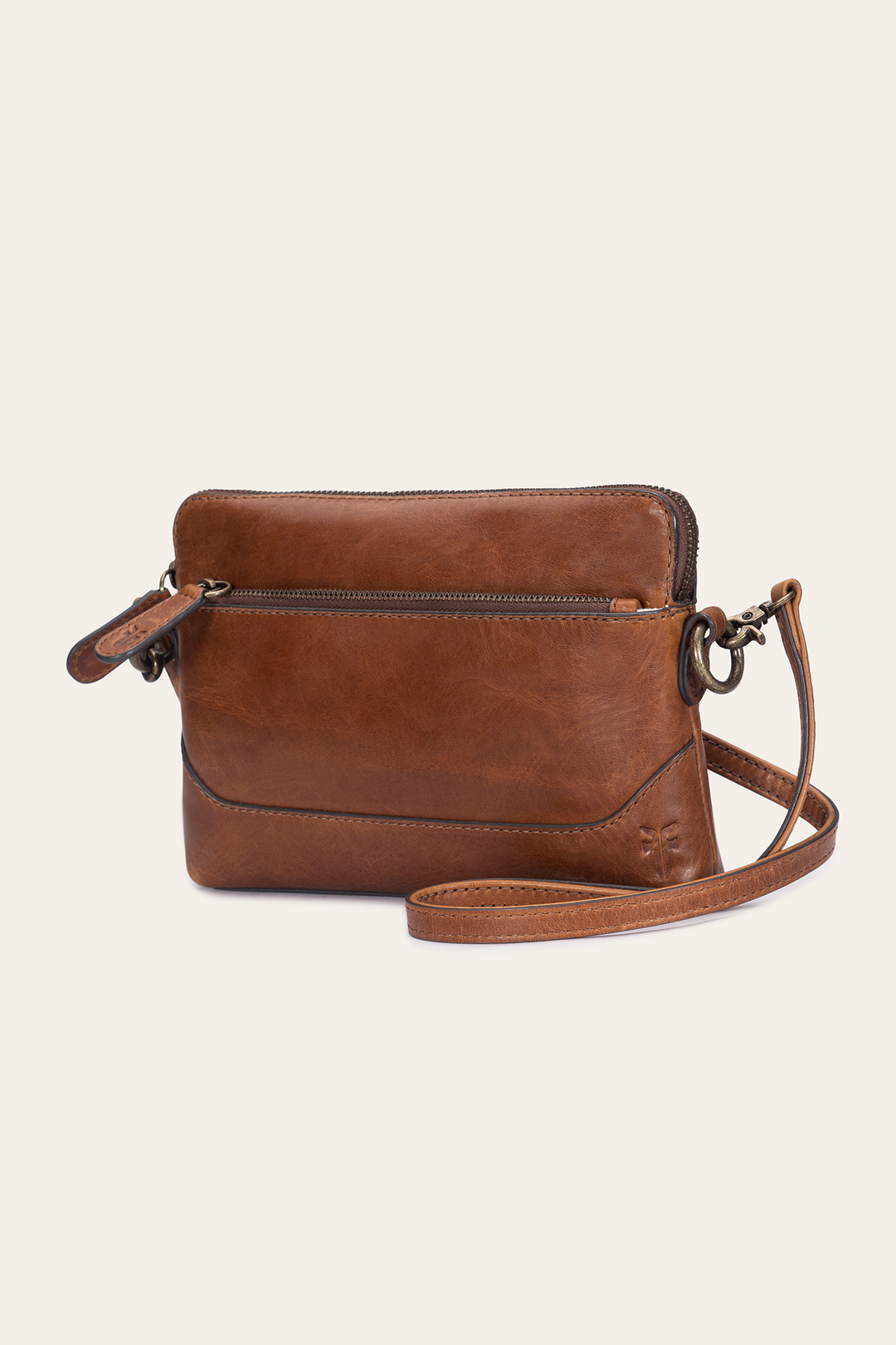 Melissa Cognac Crossbody Wristlet