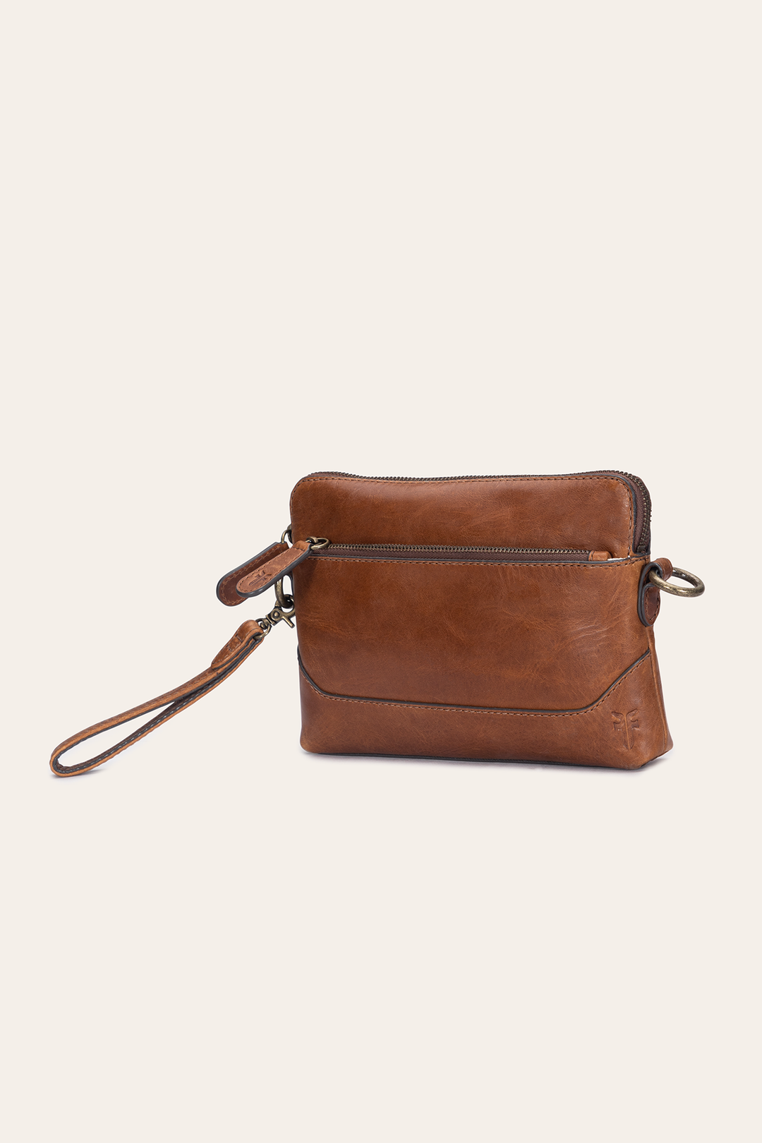 Melissa Cognac Crossbody Wristlet