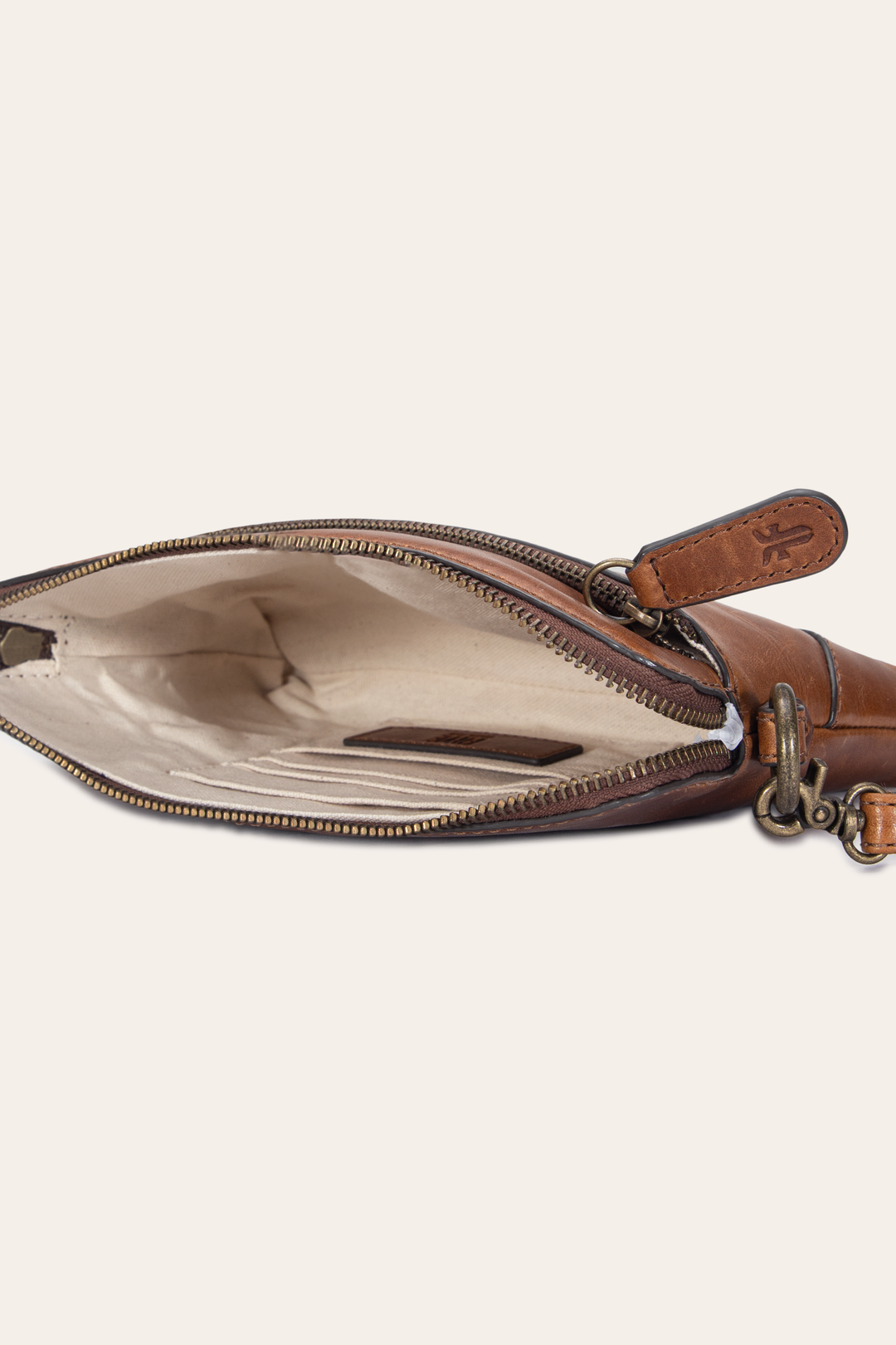 Melissa Cognac Crossbody Wristlet
