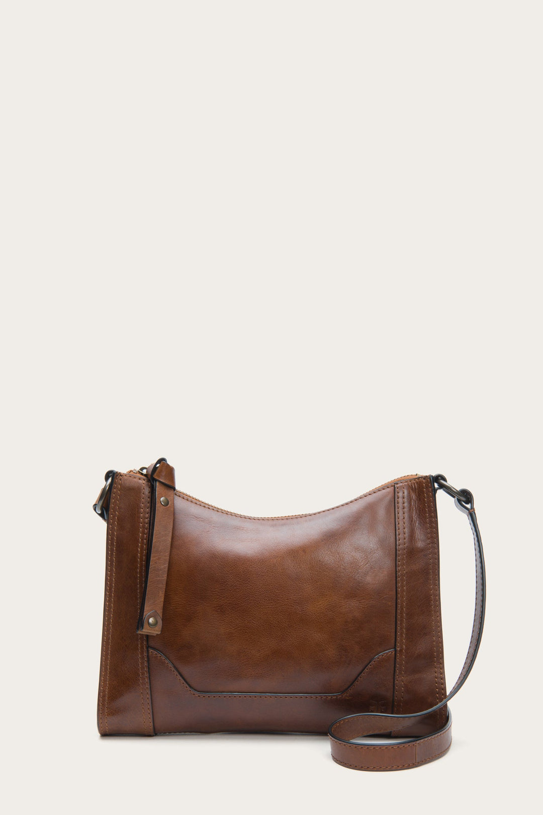 Melissa Cognac Zip Crossbody