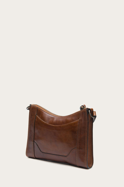 Melissa Cognac Zip Crossbody