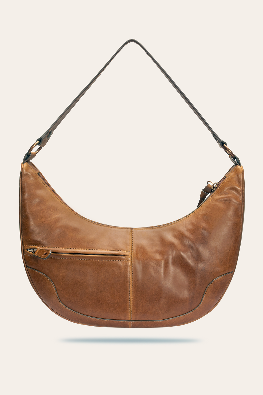 Melissa Cognac Crescent Hobo