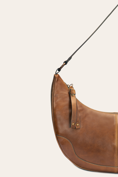 Melissa Cognac Crescent Hobo