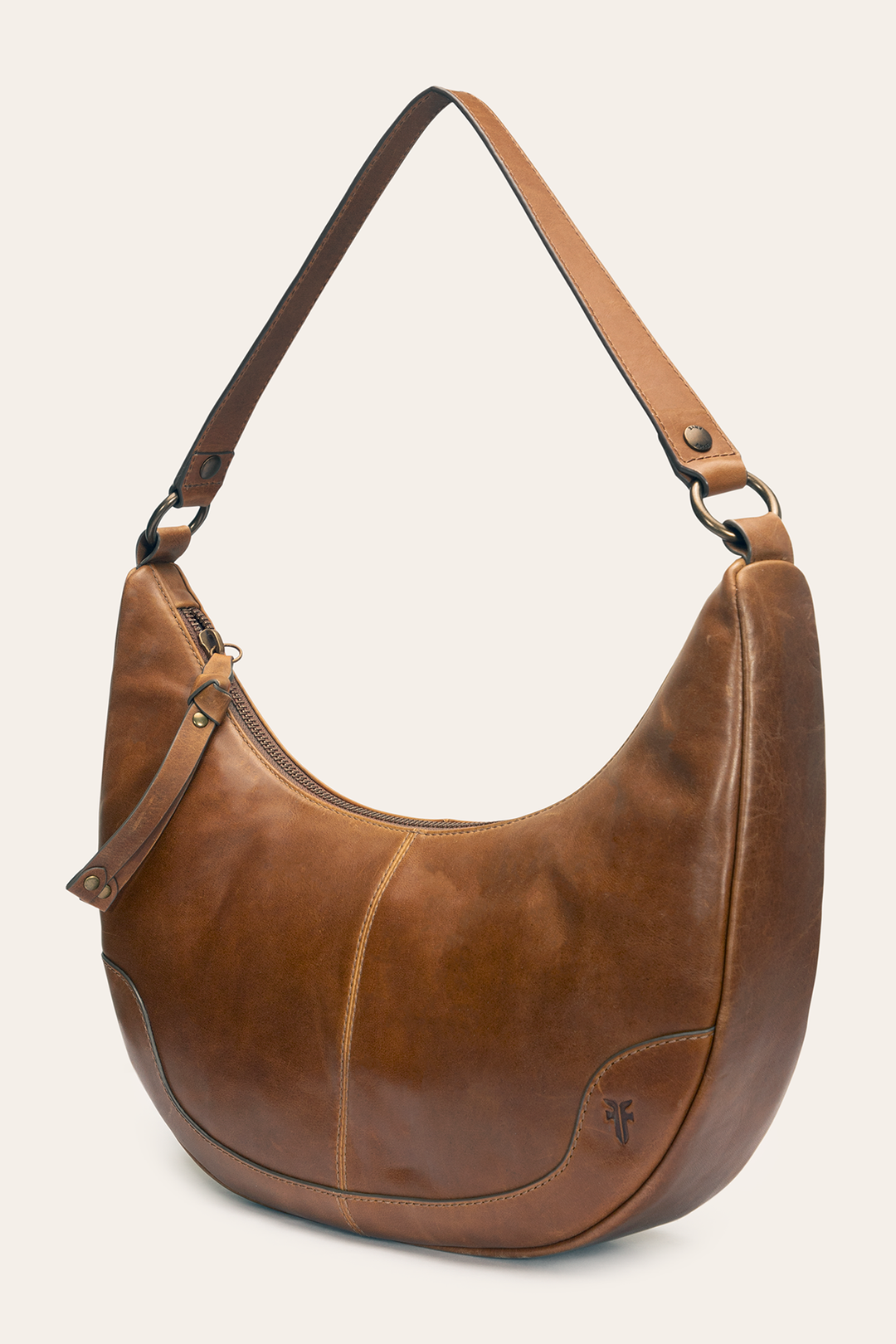 Melissa Cognac Crescent Hobo