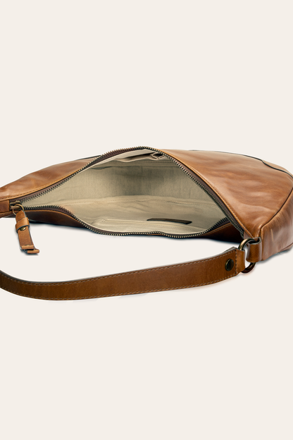 Melissa Cognac Crescent Hobo