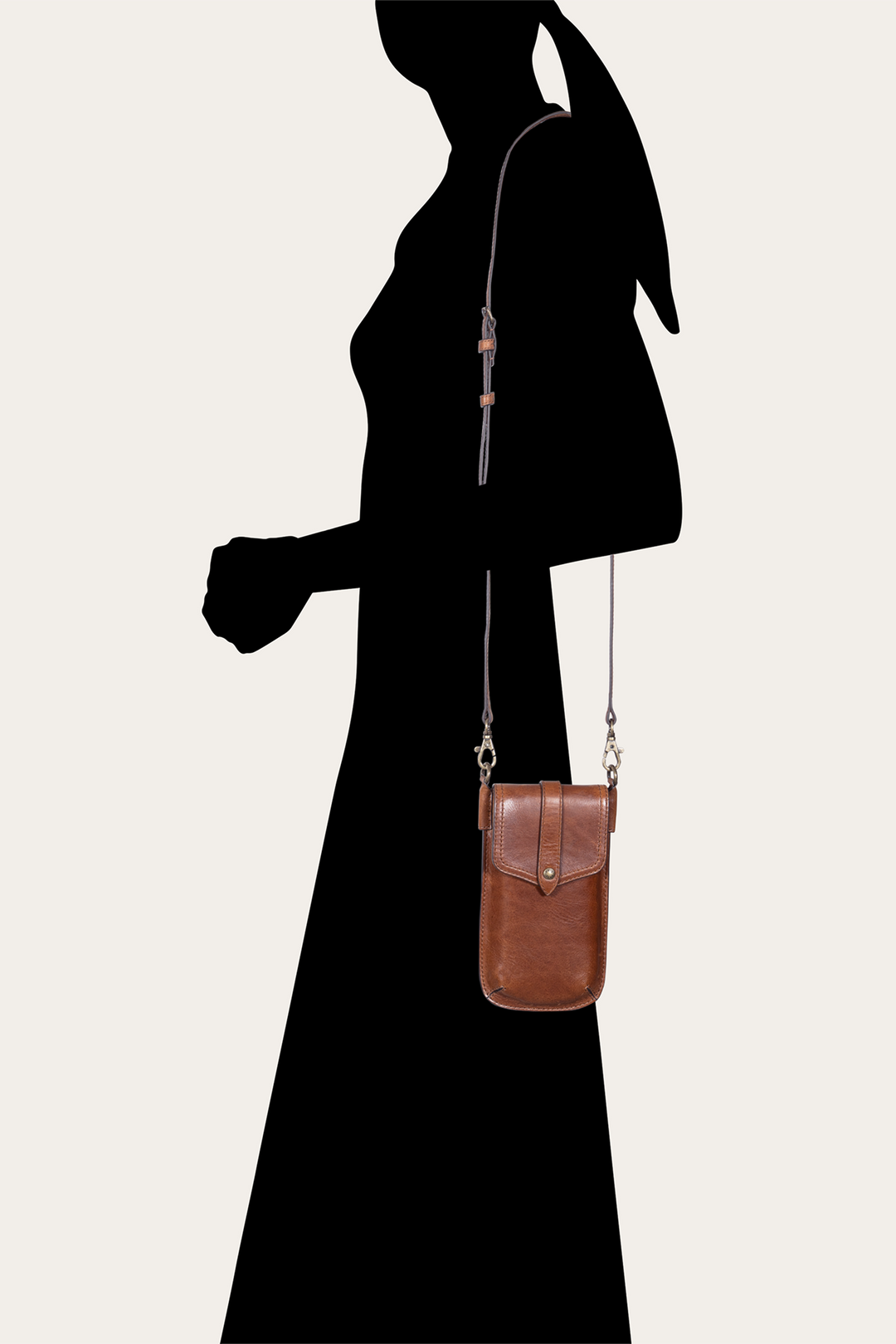 Melissa Cognac Phone Pouch
