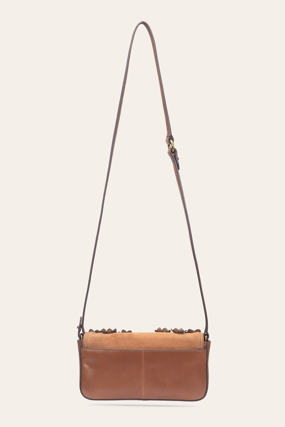 Cognac Melissa Floral Convertible Mini Flap