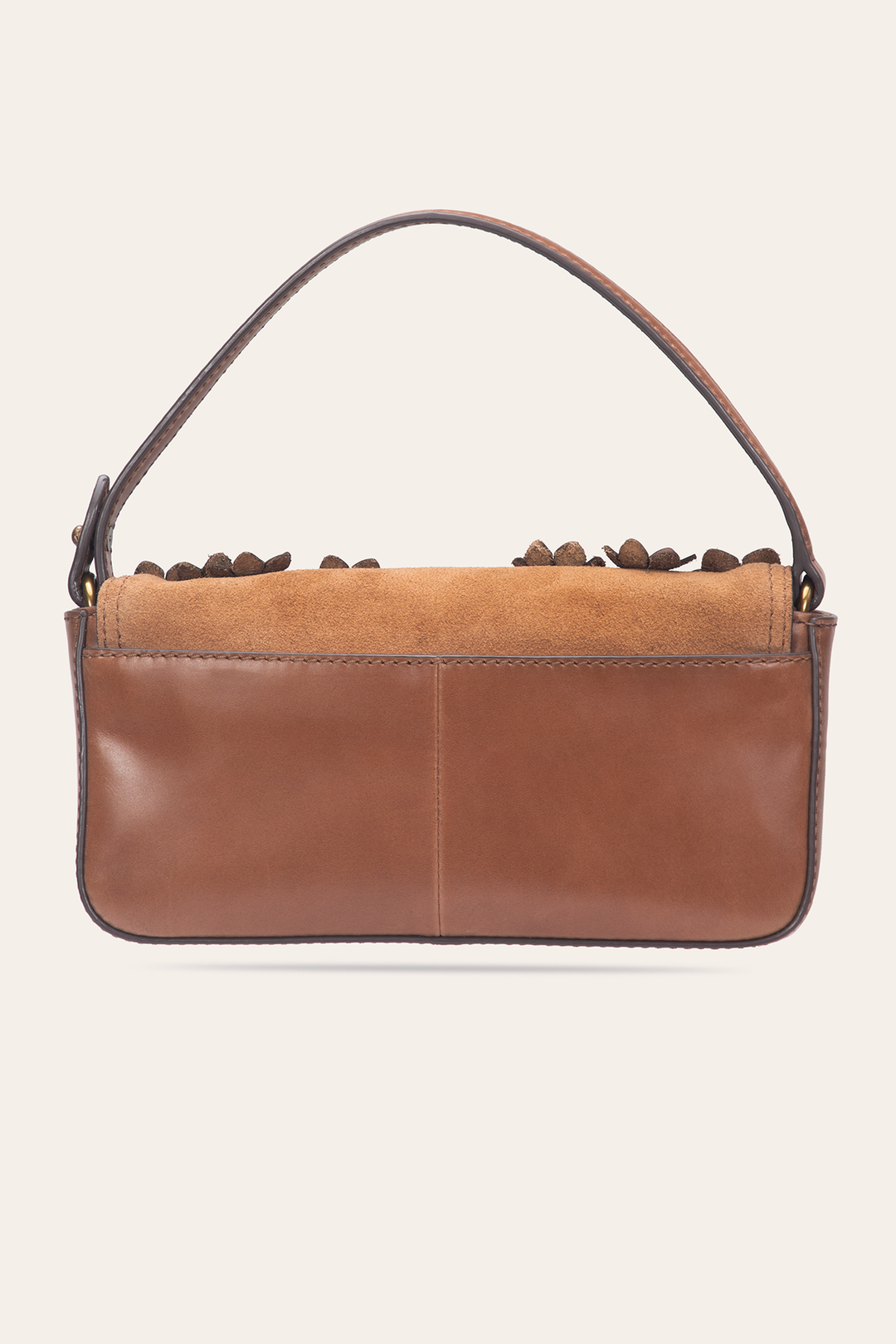 Cognac Melissa Floral Convertible Mini Flap