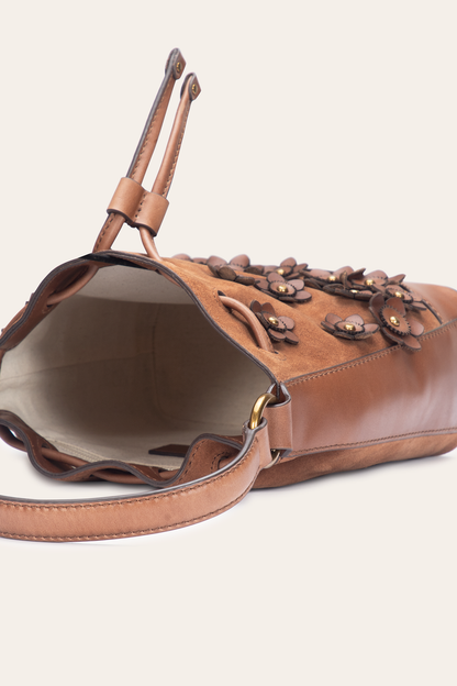 Cognac Melissa Floral Convertible Bucket