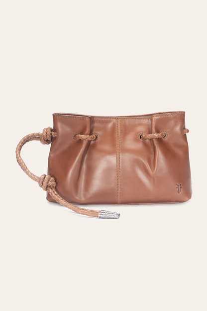 Cognac Caroline Wristlet Clutch