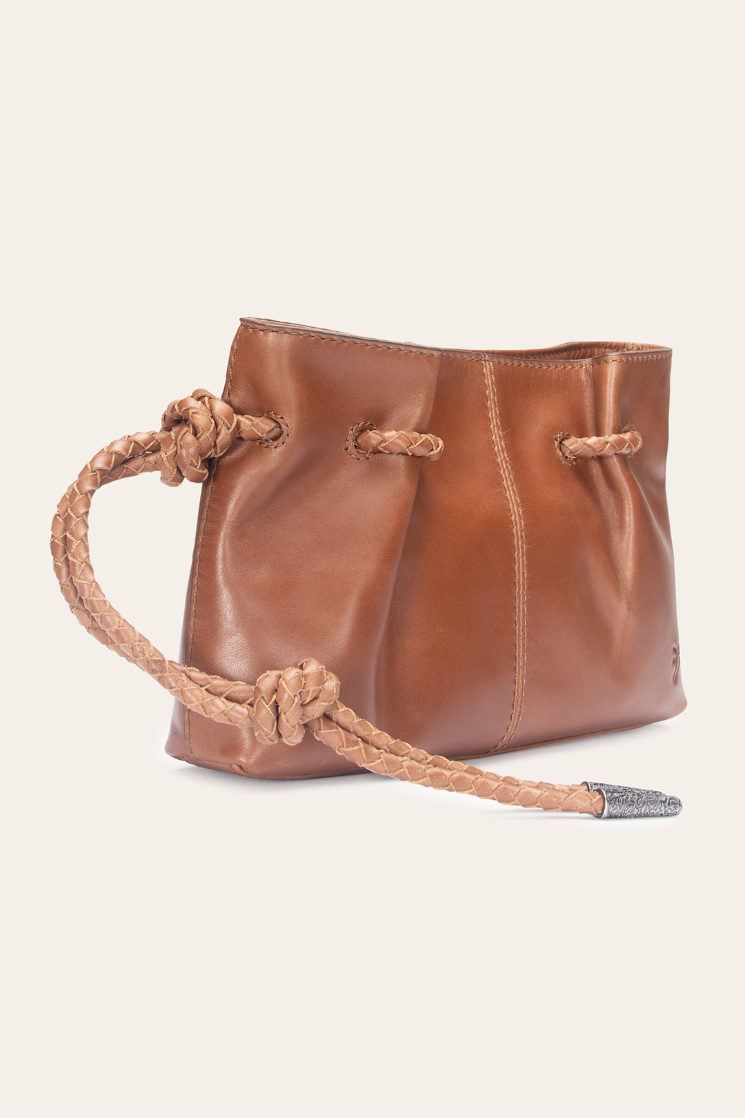 Cognac Caroline Wristlet Clutch