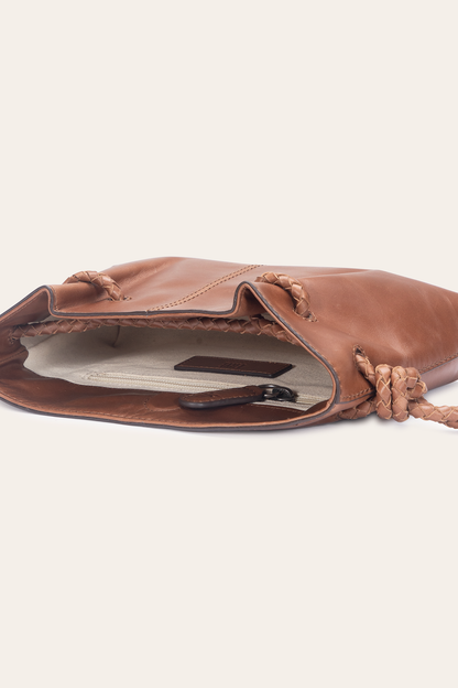 Cognac Caroline Wristlet Clutch