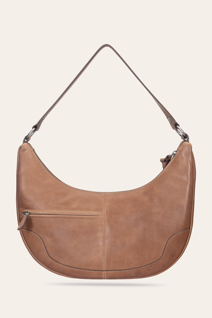 Melissa Beige Crescent Hobo
