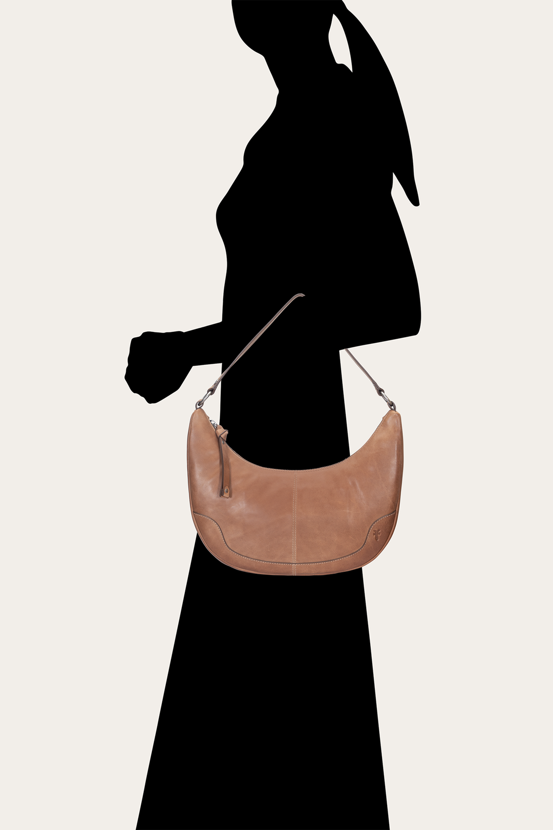 Melissa Beige Crescent Hobo
