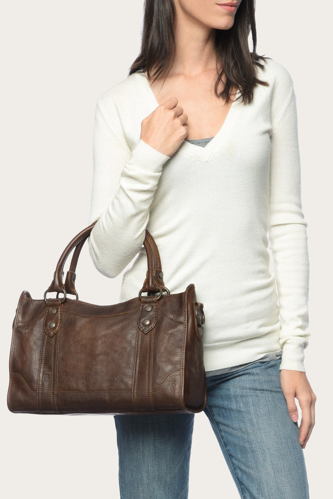 Melissa Dark Brown Satchel