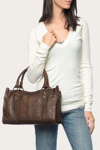 Melissa Dark Brown Satchel