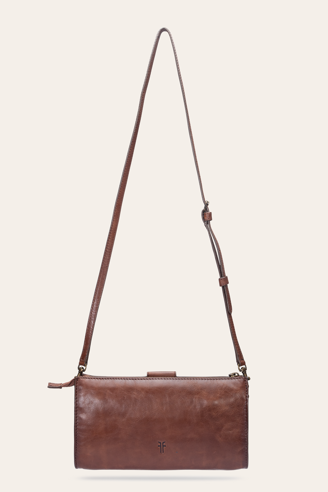 Alex Cognac Crossbody Clutch