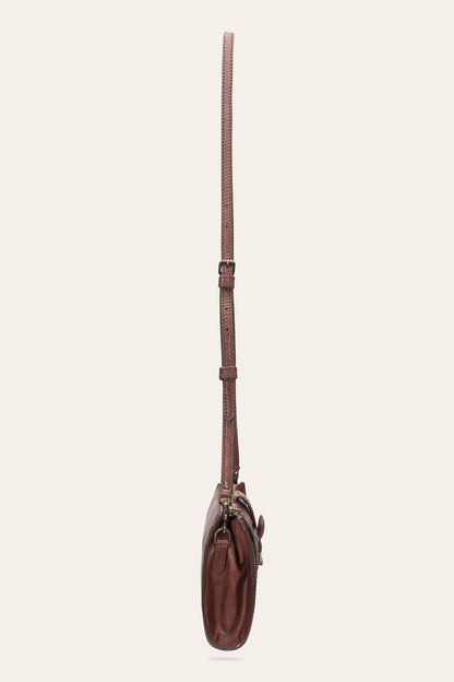 Alex Cognac Crossbody Clutch