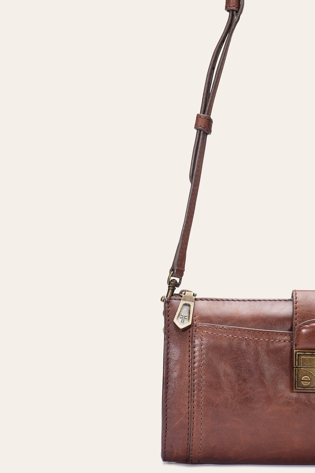 Alex Cognac Crossbody Clutch