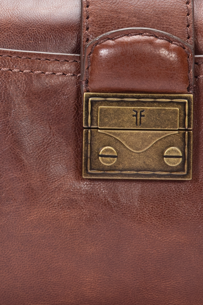 Alex Cognac Crossbody Clutch