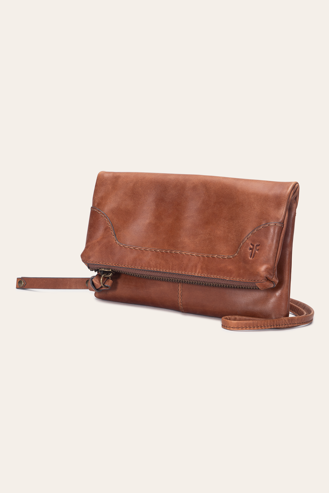 Melissa Cognac Crossbody Clutch