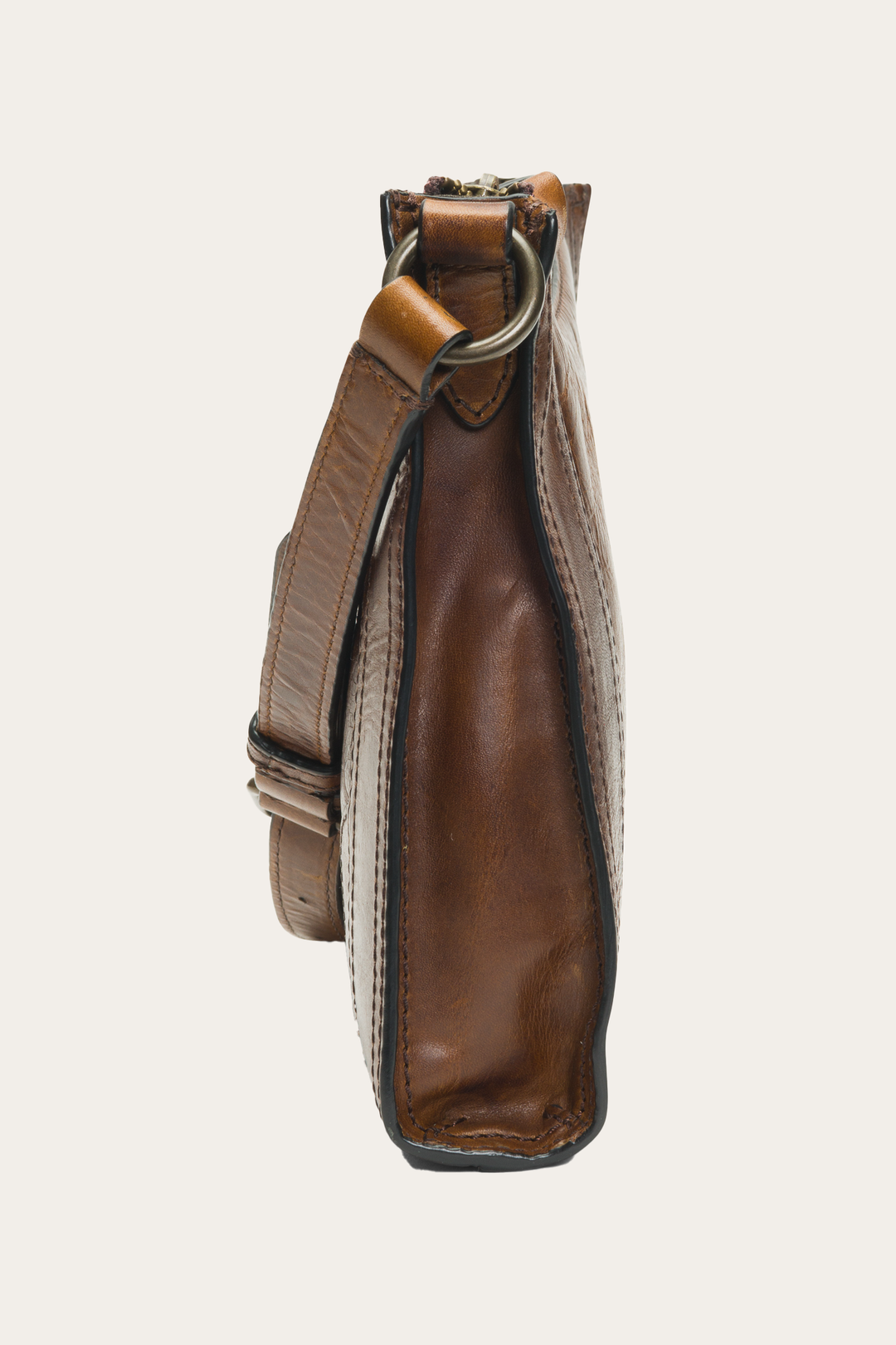 Melissa Zip Crossbody in Dark Brown