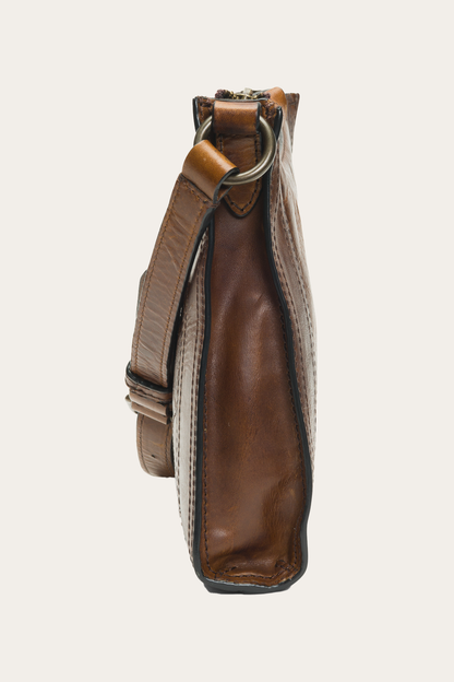Melissa Zip Crossbody in Dark Brown