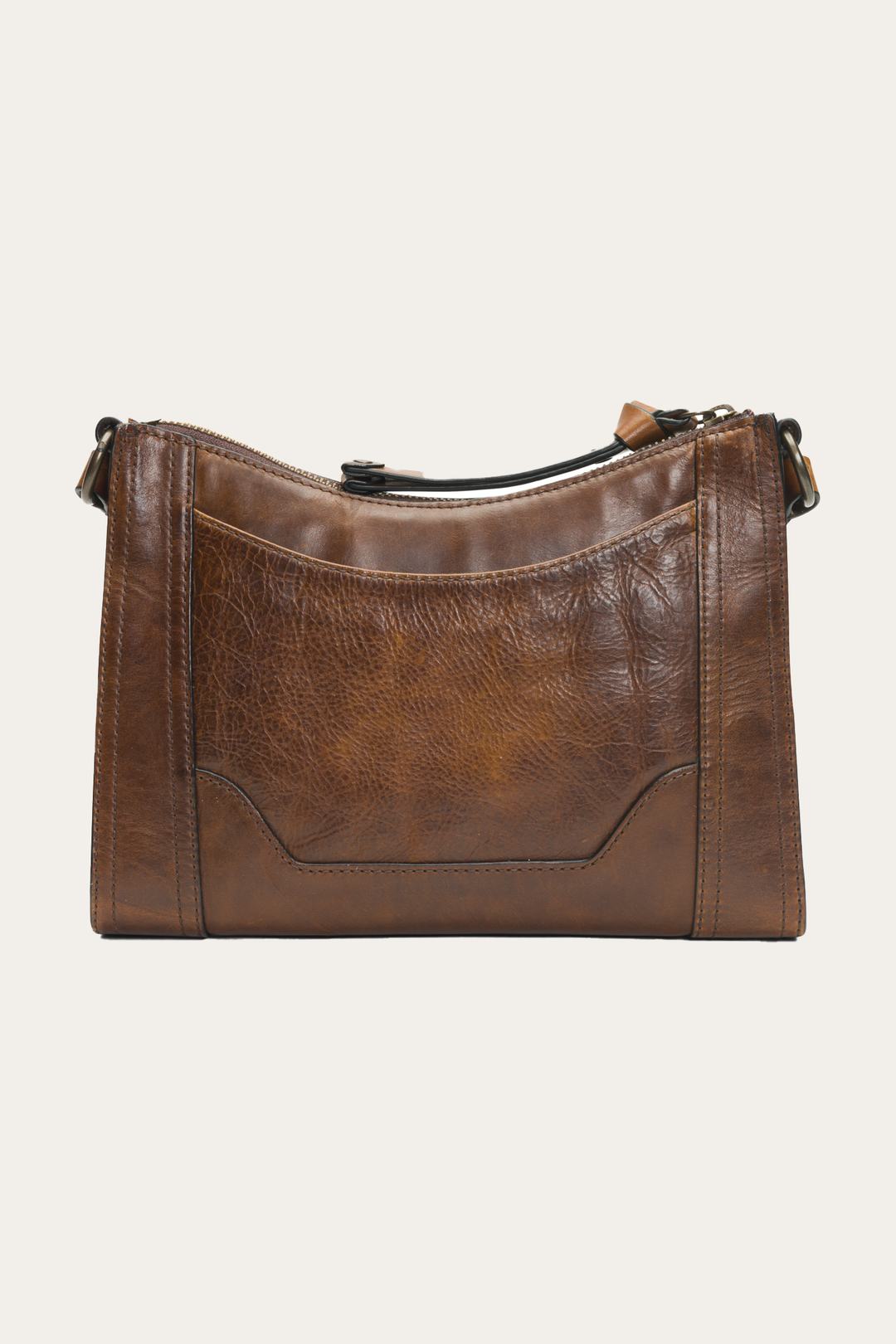 Melissa Zip Crossbody in Dark Brown