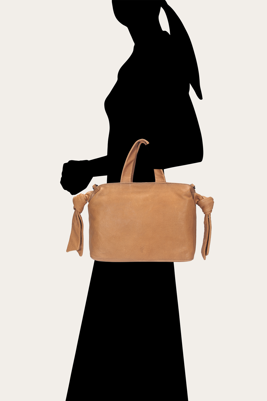 Beige Nora Knotted Satchel