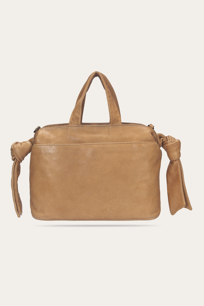 Beige Nora Knotted Satchel