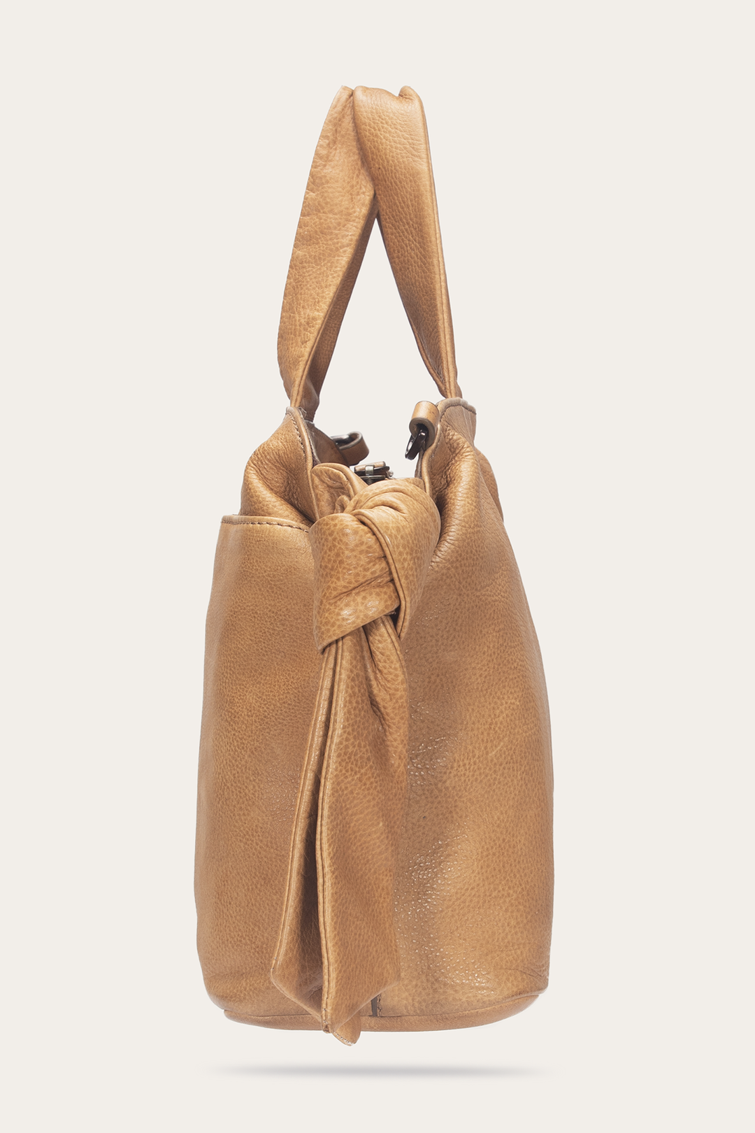 Beige Nora Knotted Satchel