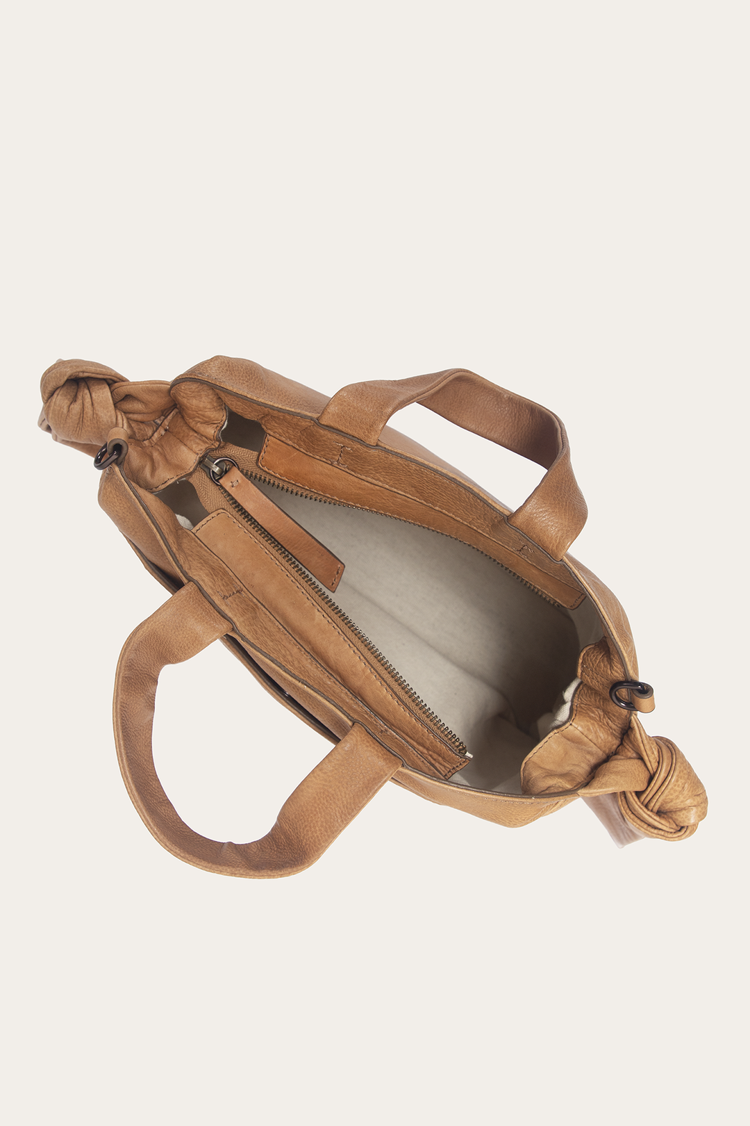 Beige Nora Knotted Satchel
